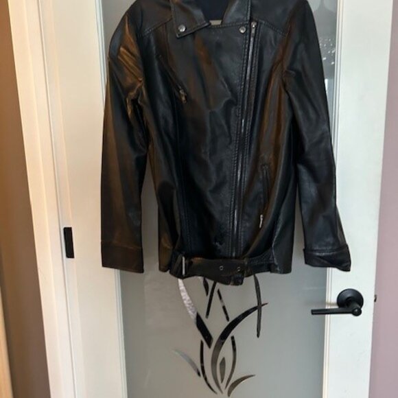 Black Faux Leather Jacket - Picture 3 of 5